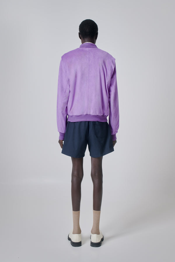 Bomber Faux-Suede, Lilac