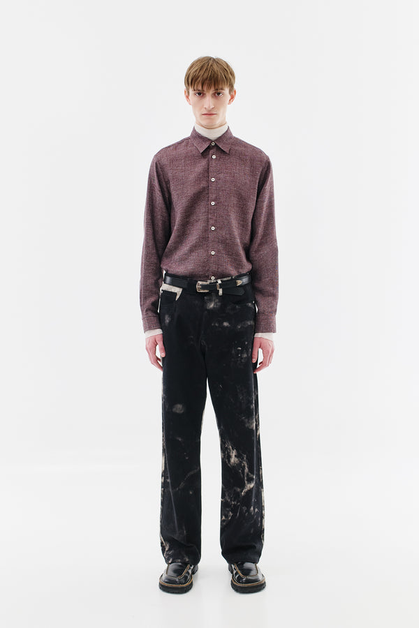 Wide-Leg Jeans In Charcoal-Dyed Denim