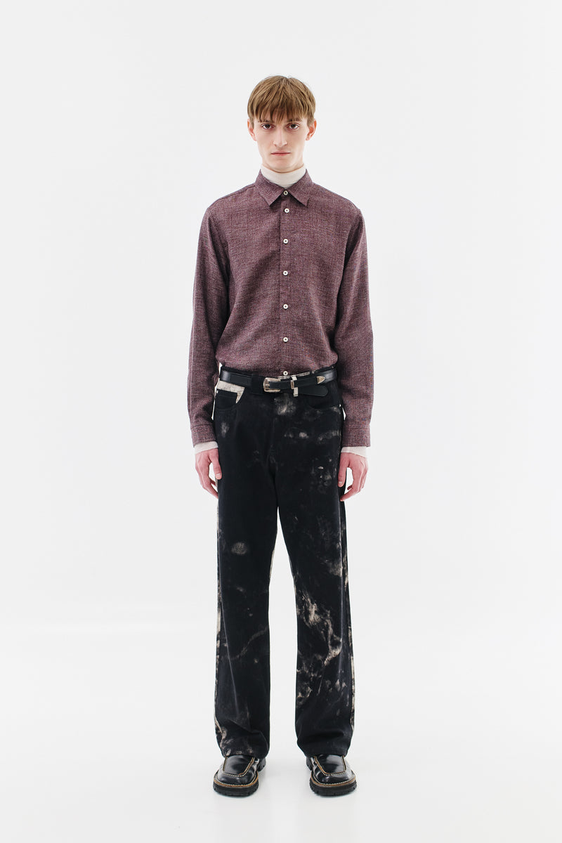 Wide-Leg Jeans In Charcoal-Dyed Denim