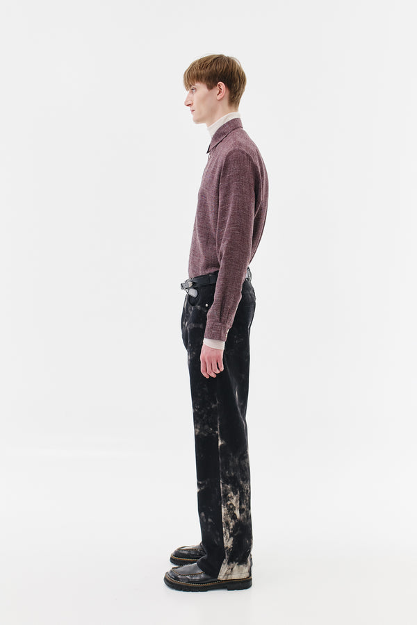Wide-Leg Jeans In Charcoal-Dyed Denim