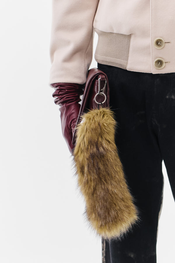 Fox Tail Keychain, Faux-Fur Brown