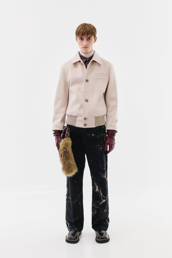 Jacket Virgin Wool-Cashmere Blend, Champagne