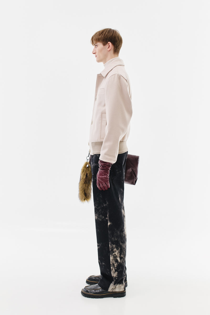 Jacket Virgin Wool-Cashmere Blend, Champagne