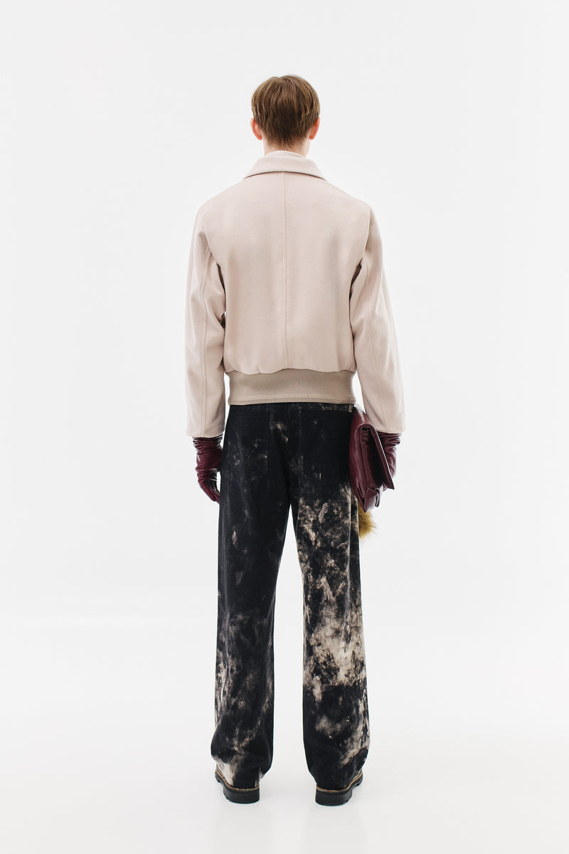 Jacket Virgin Wool-Cashmere Blend, Champagne