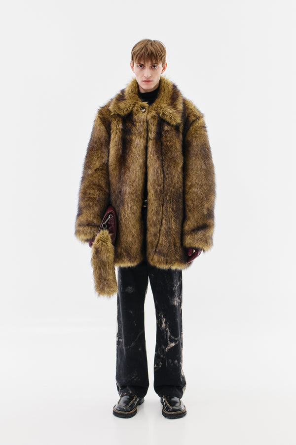 COMING  SOON - Jacket Faux-Fur, Brown
