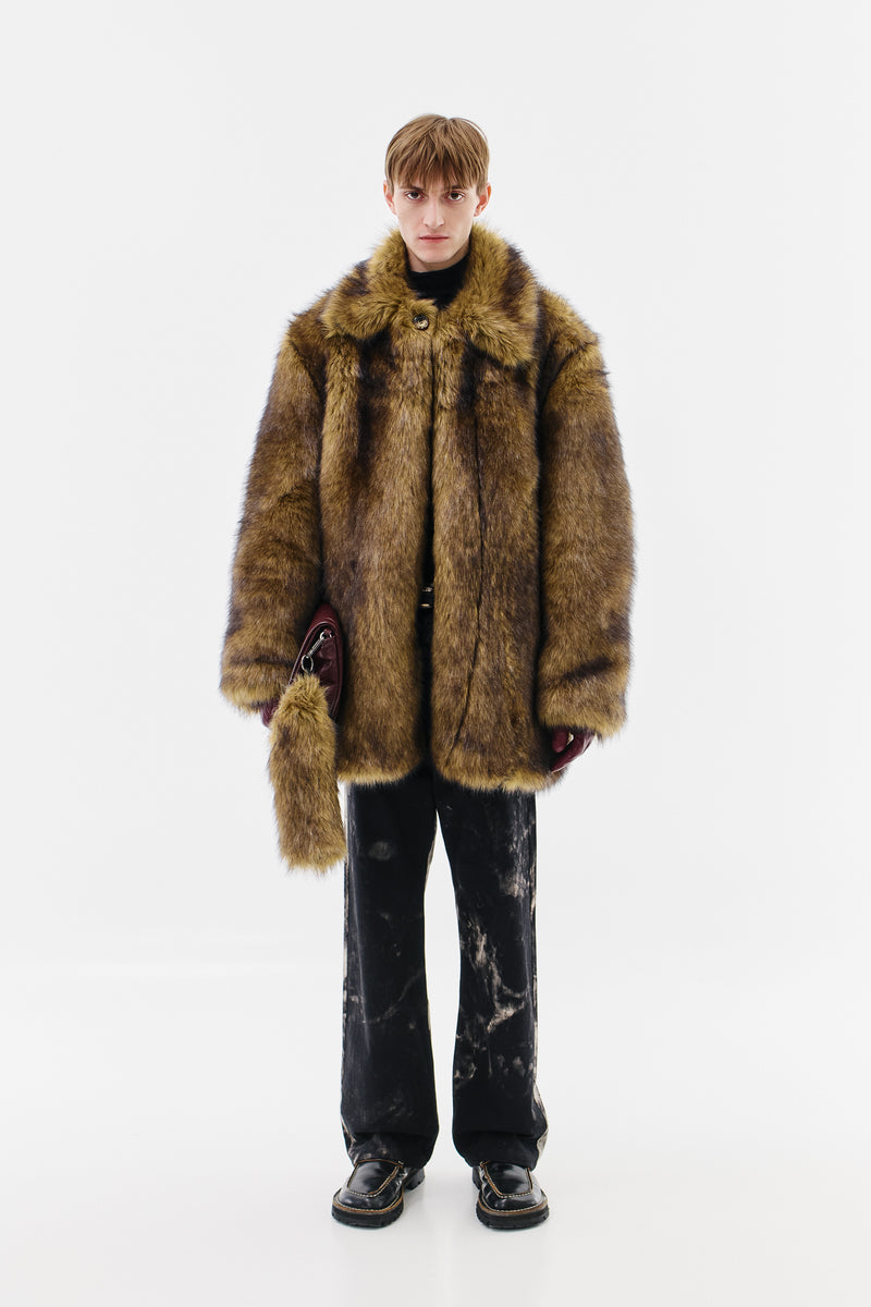 COMING  SOON - Jacket Faux-Fur, Brown