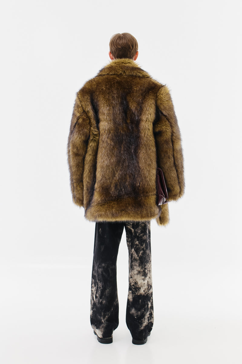 COMING  SOON - Jacket Faux-Fur, Brown