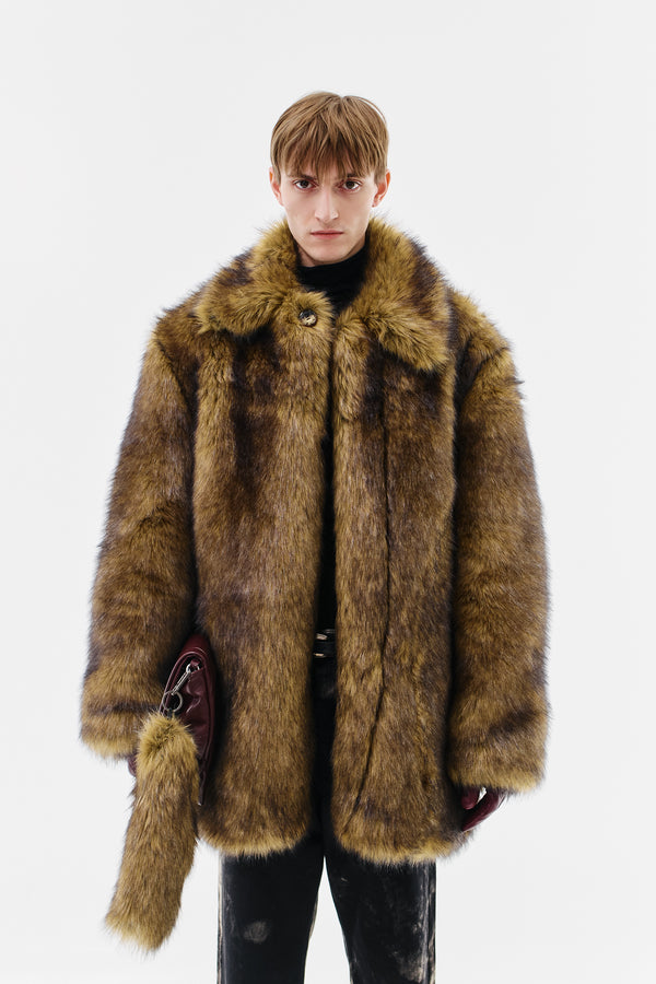COMING  SOON - Jacket Faux-Fur, Brown