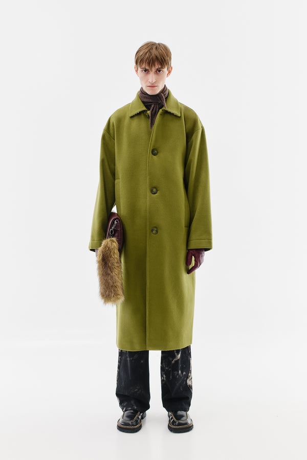 Coat Pure Cashmere, Bright Olive