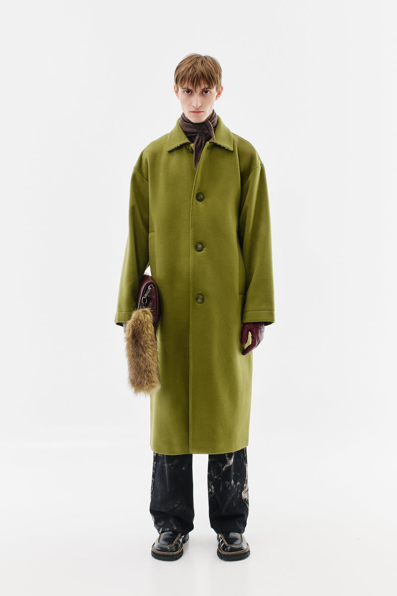 Coat Pure Cashmere, Bright Olive
