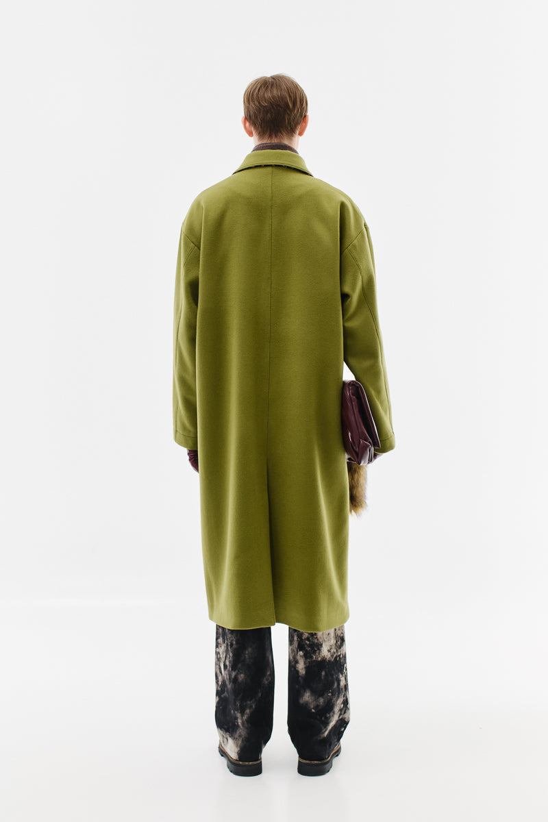 Coat Pure Cashmere, Bright Olive