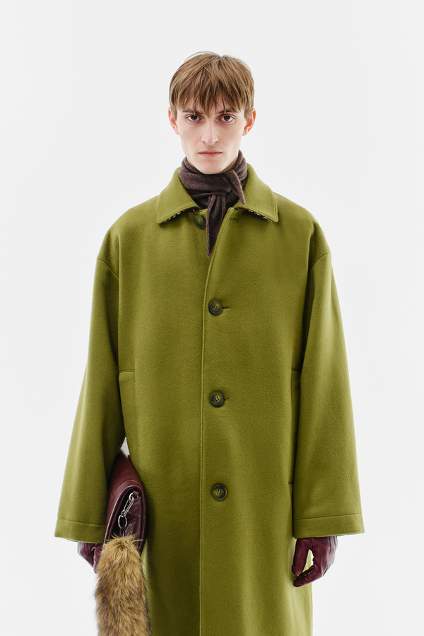 Coat Pure Cashmere, Bright Olive