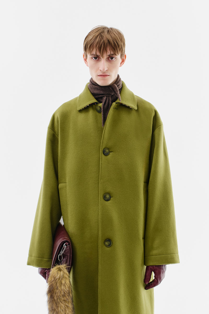 Coat Pure Cashmere, Bright Olive