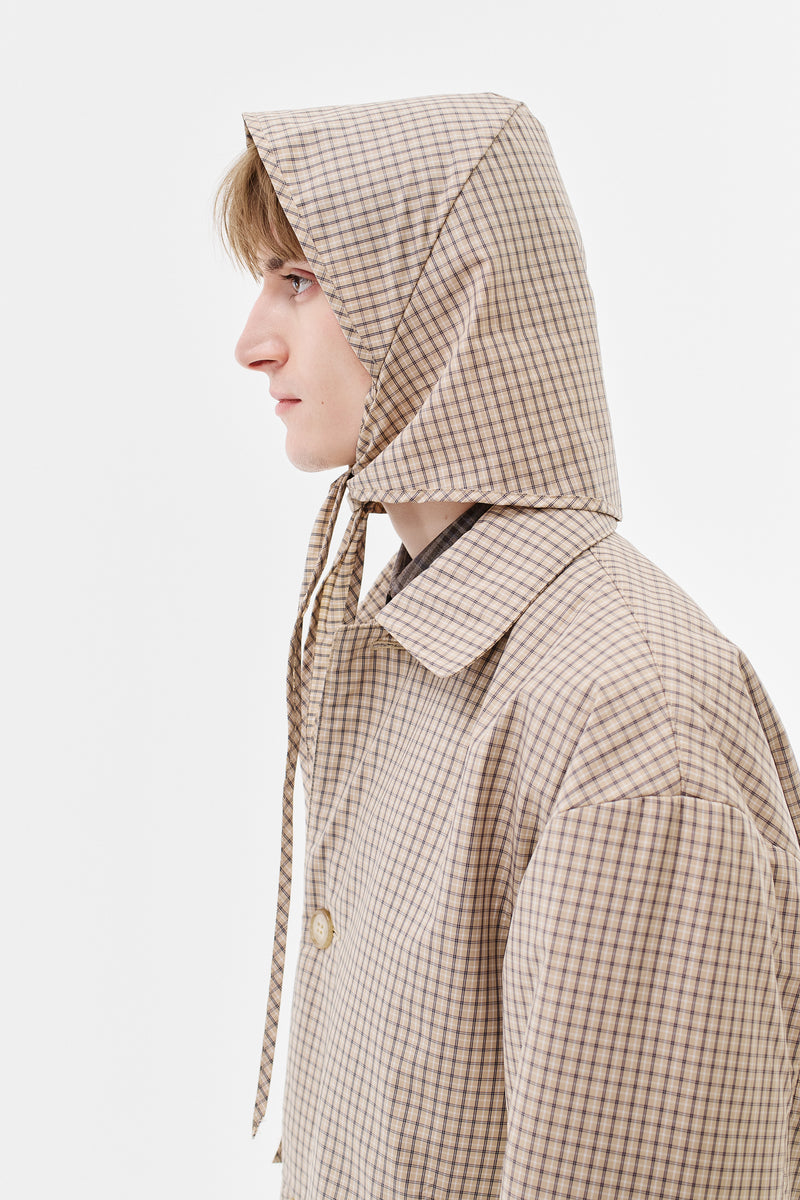 COMING SOON-Rain Hood Waterproof Nylon, Checked