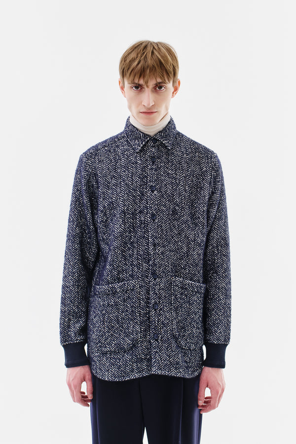 Overshirt Virgin Wool & Alpaka Blend, Blue