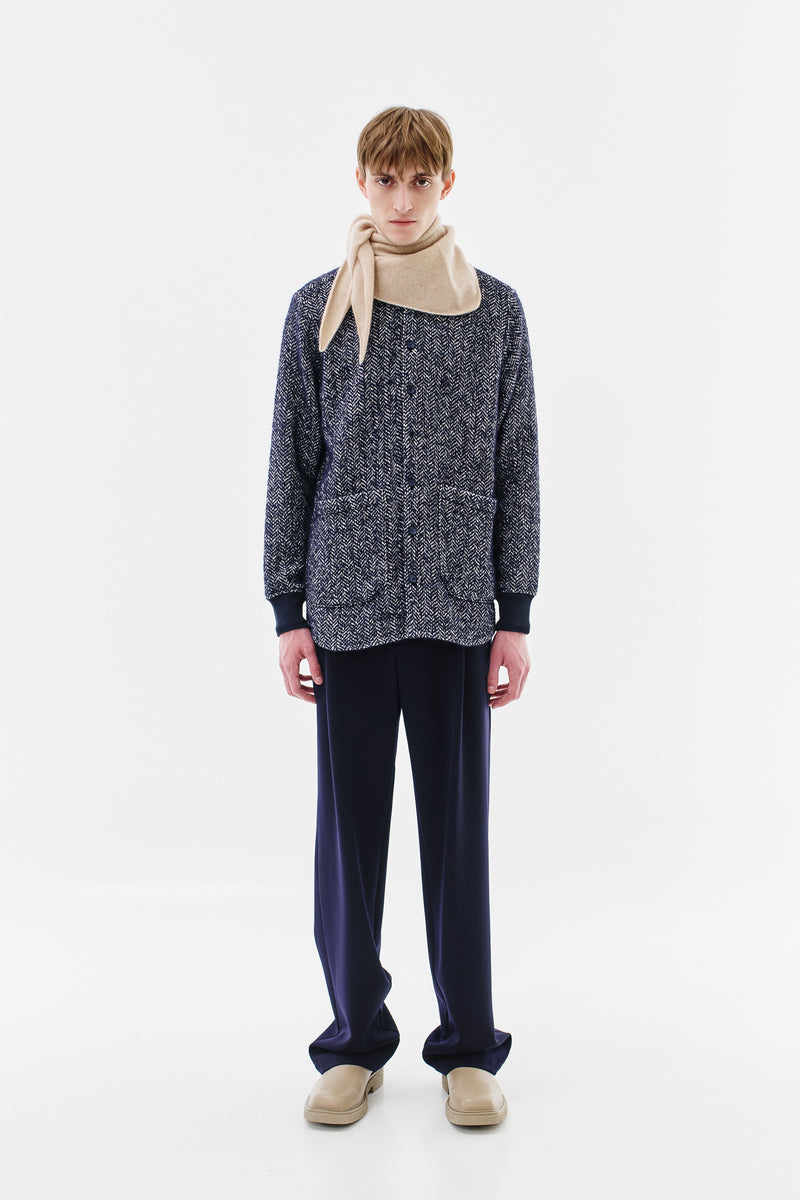 Overshirt Virgin Wool & Alpaka Blend, Blue