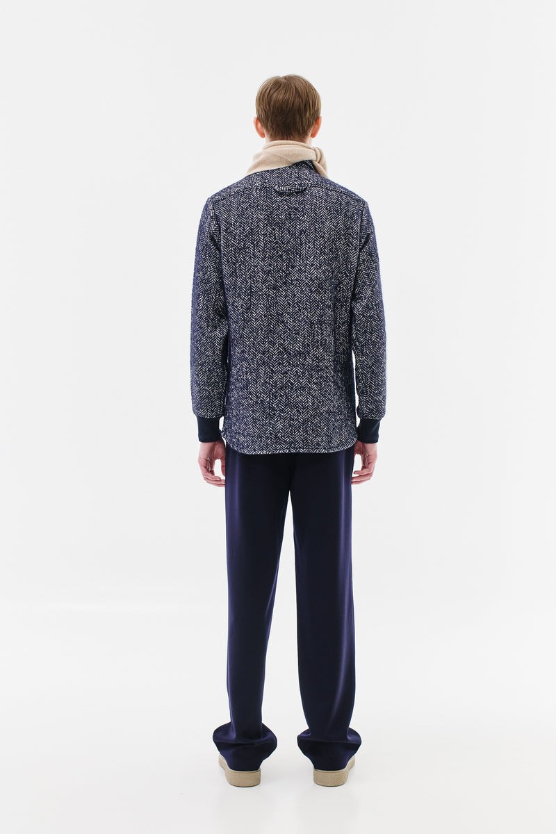 Overshirt Virgin Wool & Alpaka Blend, Blue