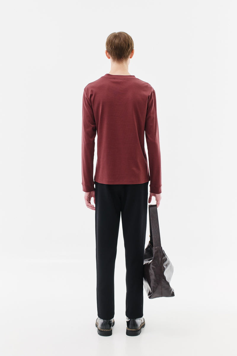 Longsleeve Soft Cotton, Ruby