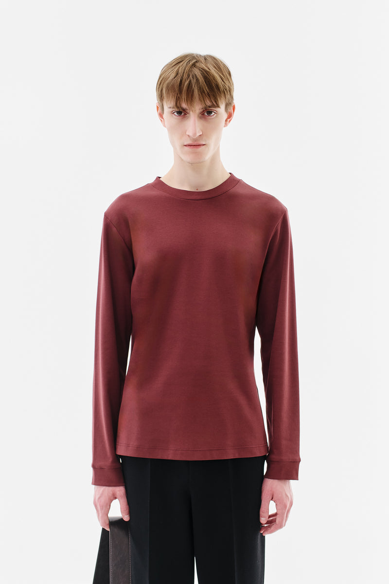 Longsleeve Soft Cotton, Ruby