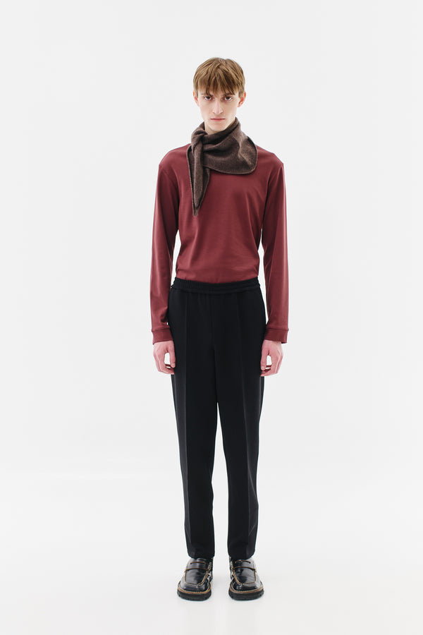 Trackpants Stretch Virgin Wool, Black
