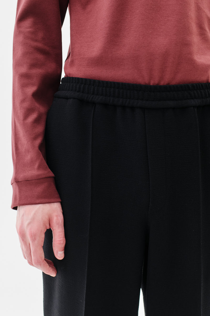 Trackpants Stretch Virgin Wool, Black