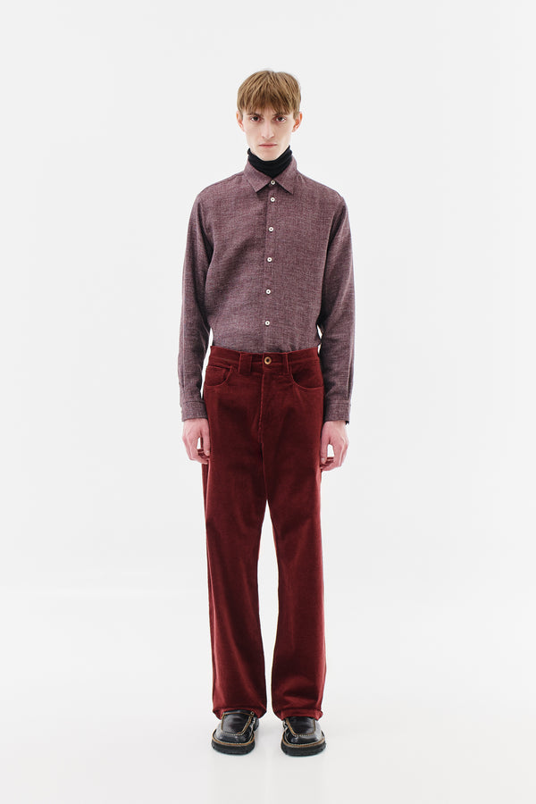 Wide-Leg Corduroy Jeans, Ruby