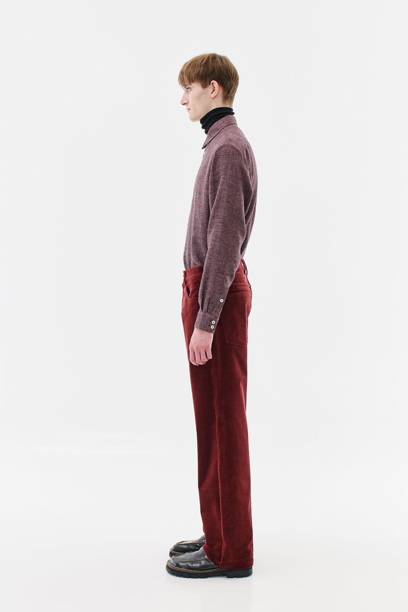 Wide-Leg Corduroy Jeans, Ruby
