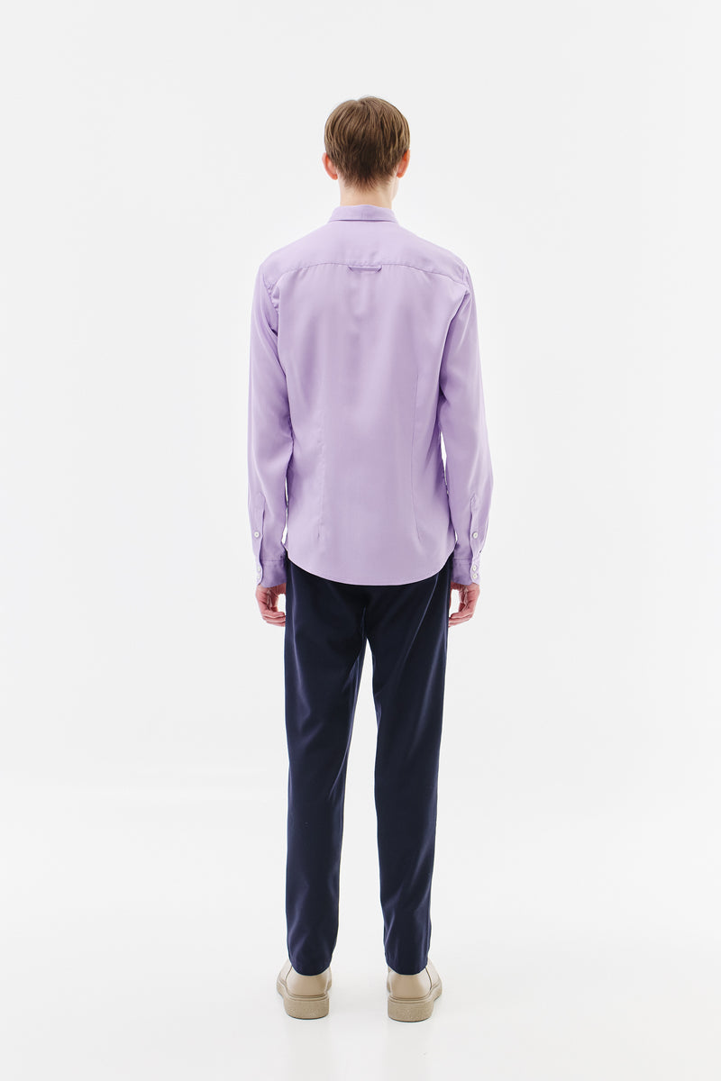 Shirt Slim Tencel, Lilac
