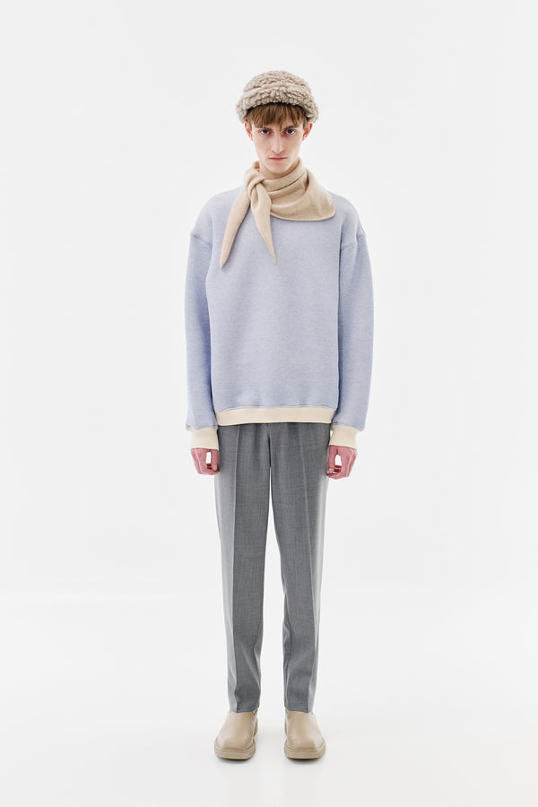 Sweater Cotton Ligh-Blue Melange