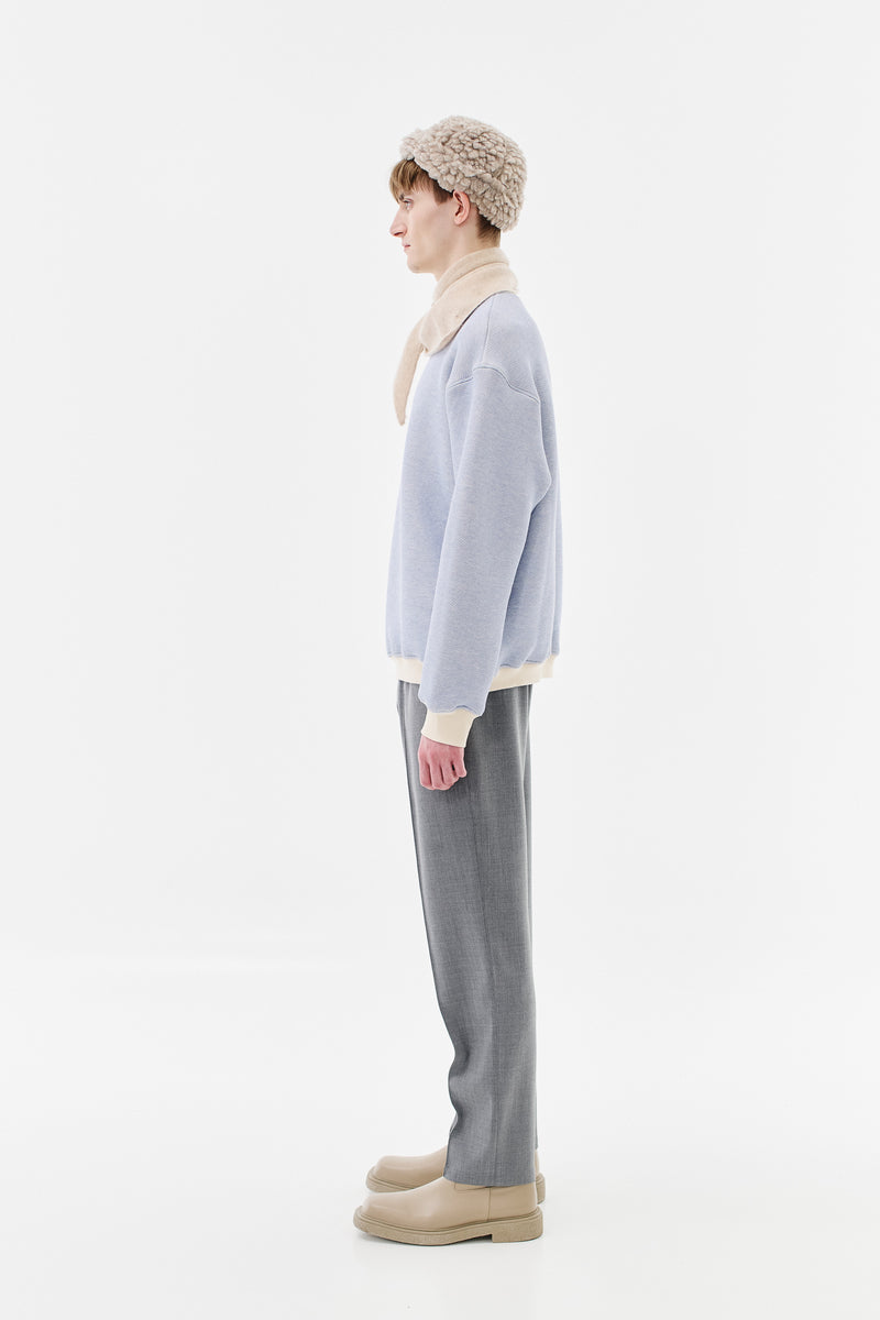Sweater Cotton Ligh-Blue Melange