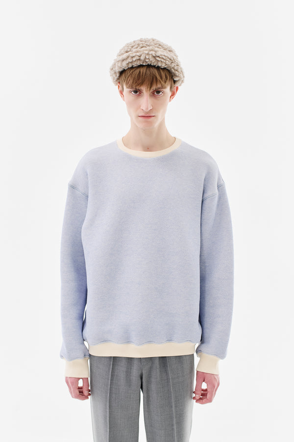 Sweater Cotton Ligh-Blue Melange