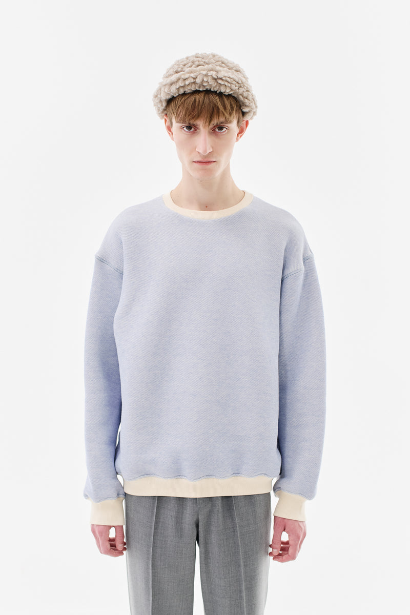 Sweater Cotton Ligh-Blue Melange