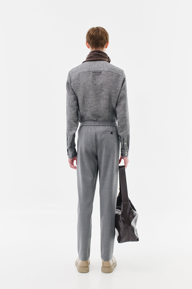Trackpants Virgin Wool, Light-Grey