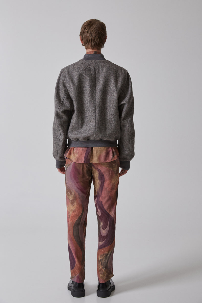 Bomber Virgin Wool & Linen, Grey