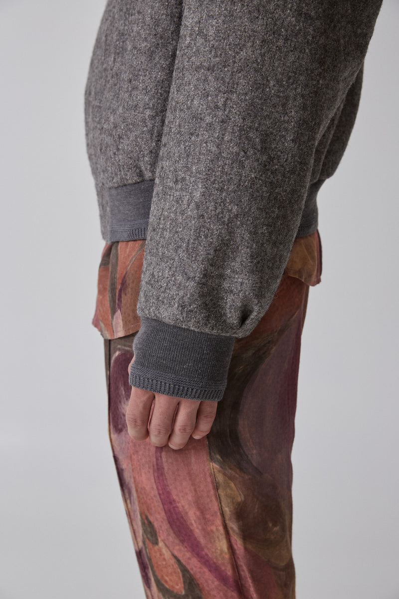 Bomber Virgin Wool & Linen, Grey