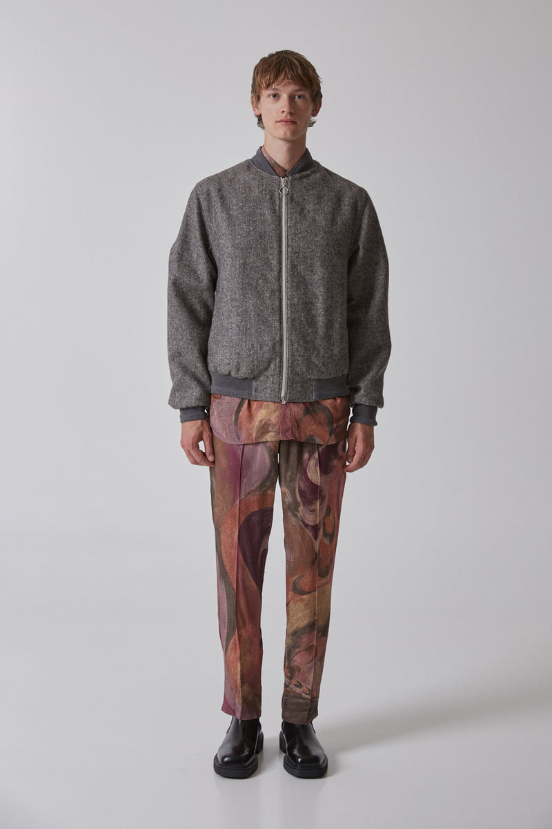 Bomber Virgin Wool & Linen, Grey