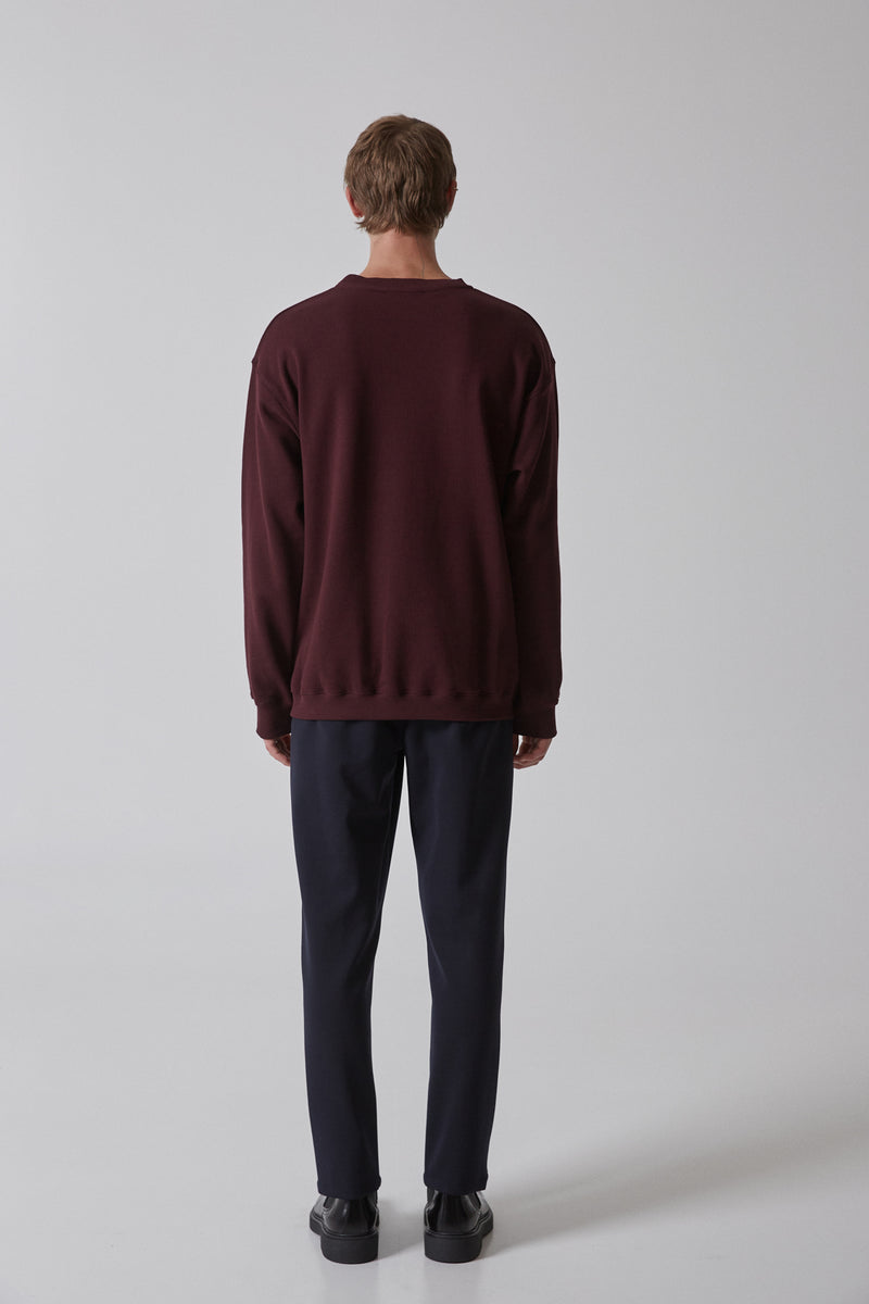 Sweater Organic Cotton, Burgundy