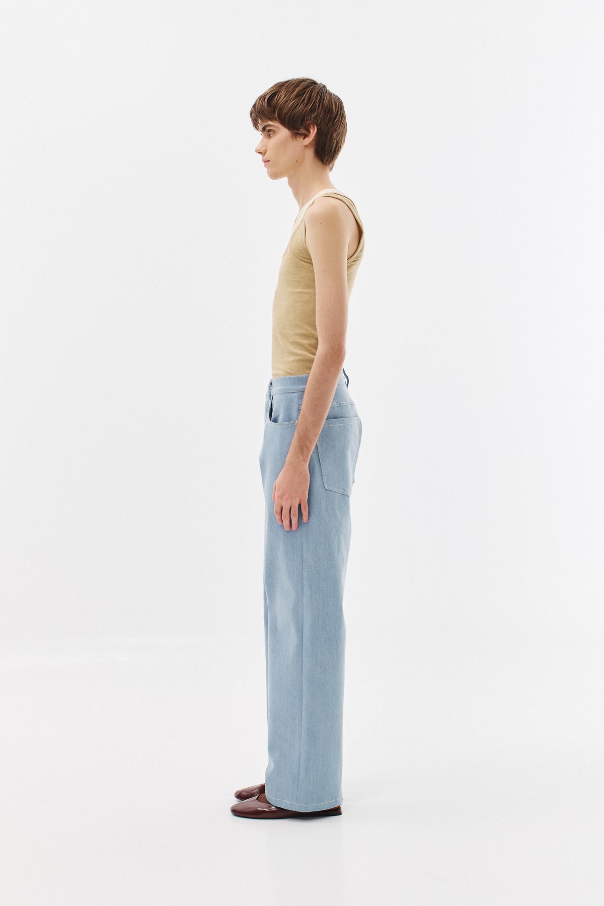Jeans Wide Leg, Light Blue