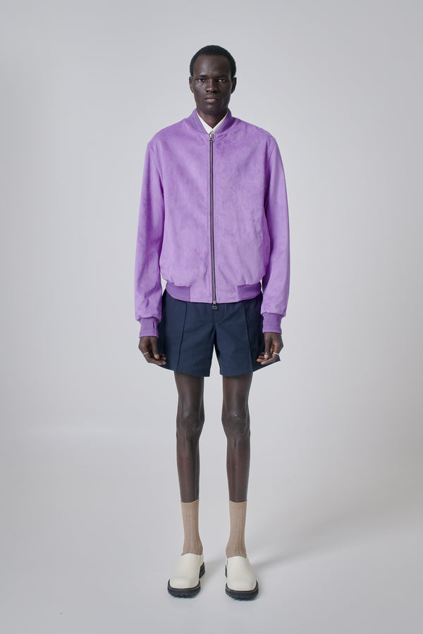 Bomber Faux-Suede, Lilac