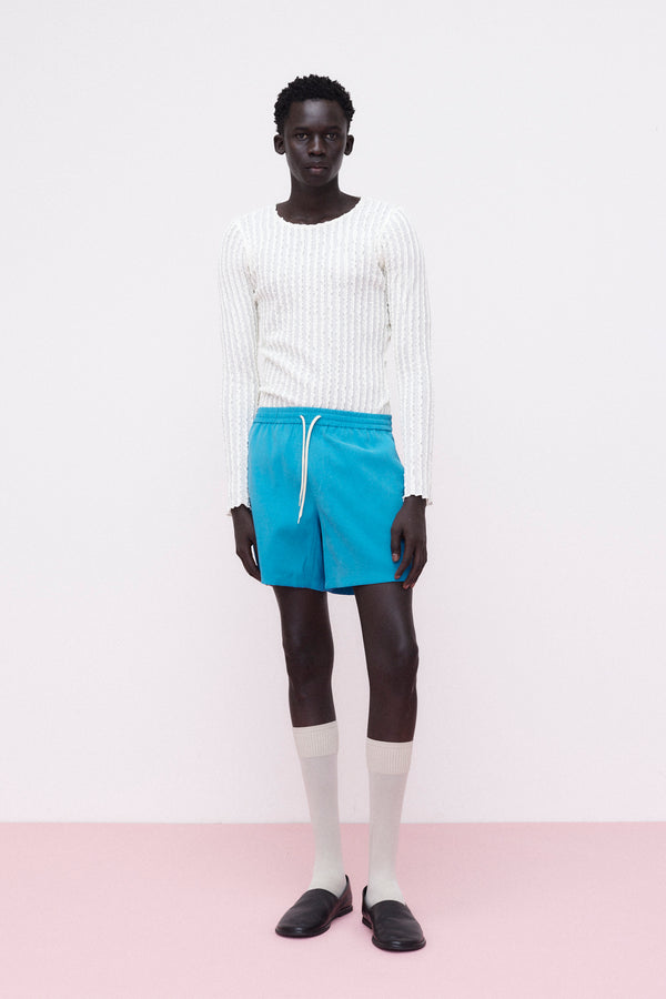 Shorts Cupro, Turquoise
