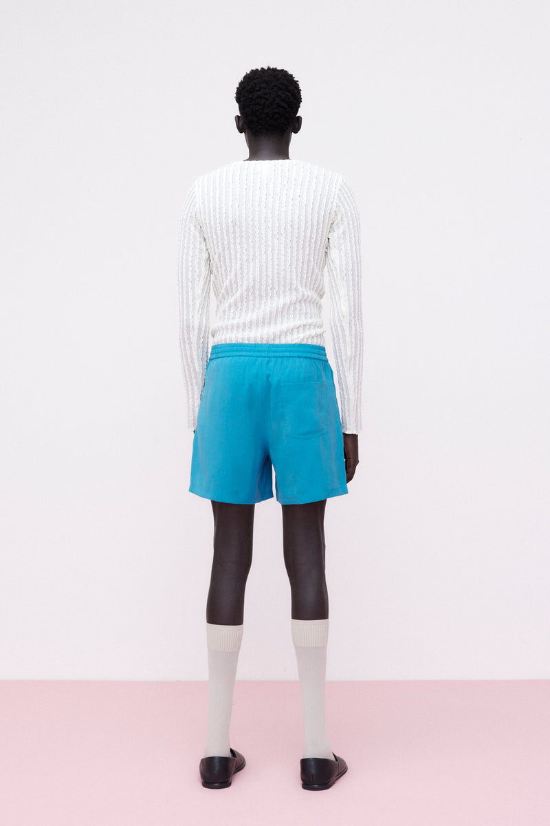 Shorts Cupro, Turquoise
