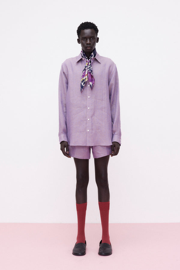 Shirt Classic Pure Linen, Lilac