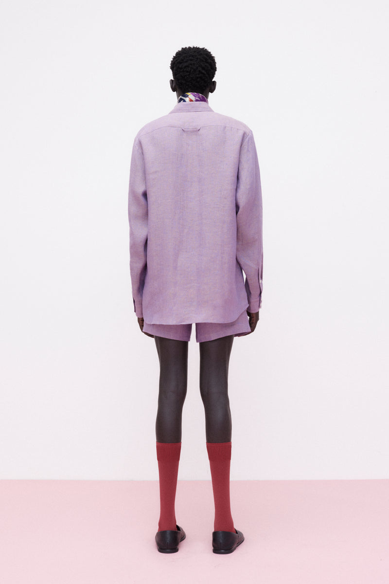 Shirt Classic Pure Linen, Lilac