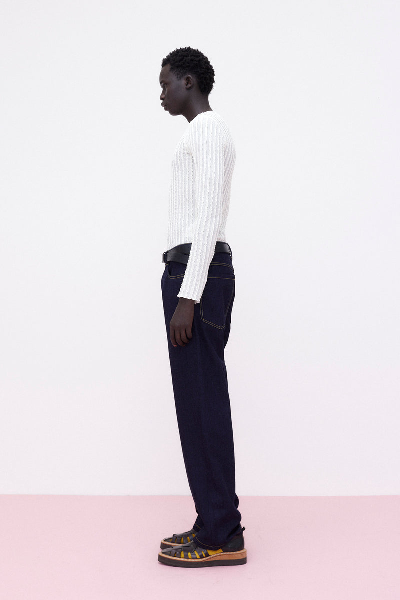 Jeans Wide Leg, Blue Denim