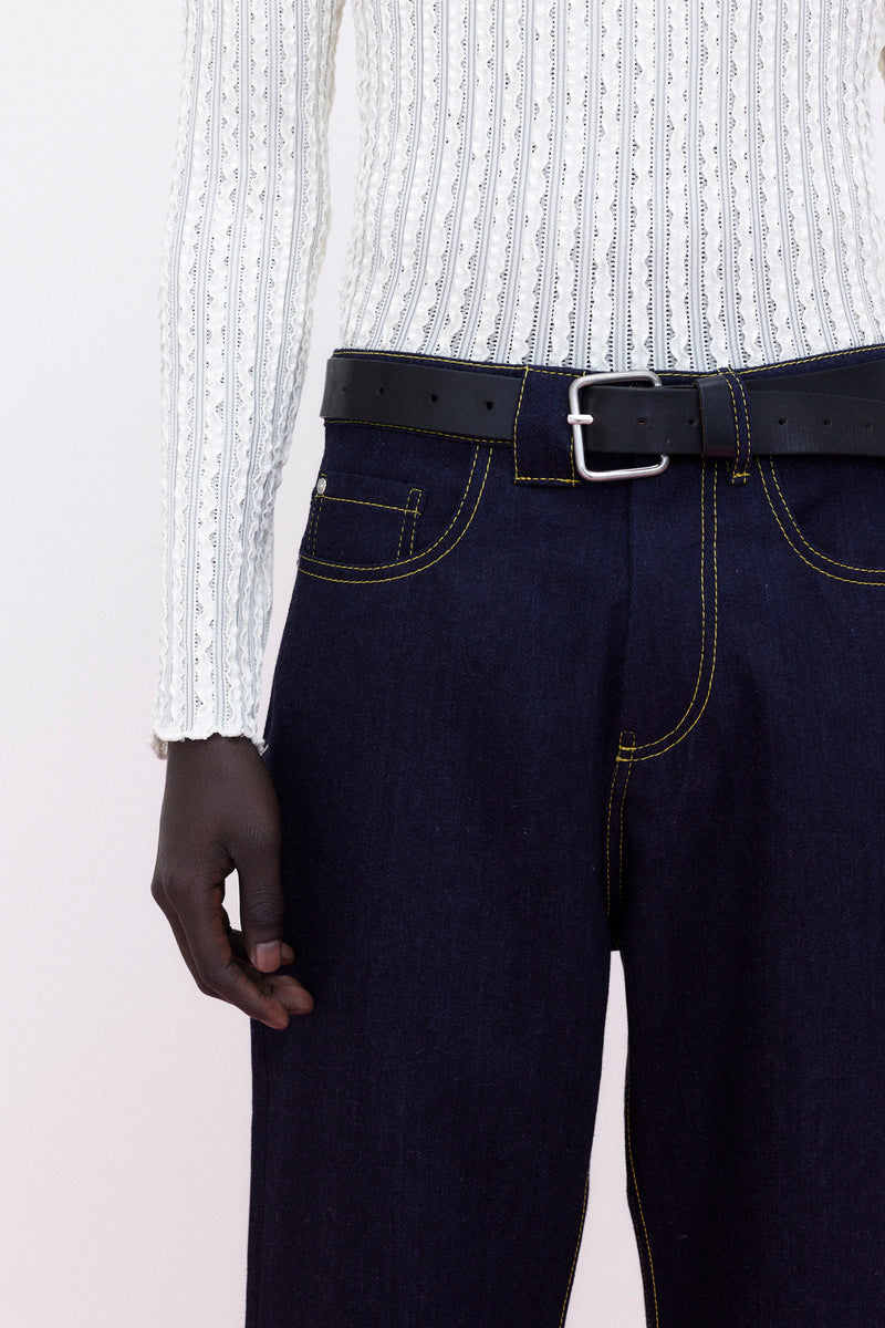 Jeans Wide Leg, Blue Denim