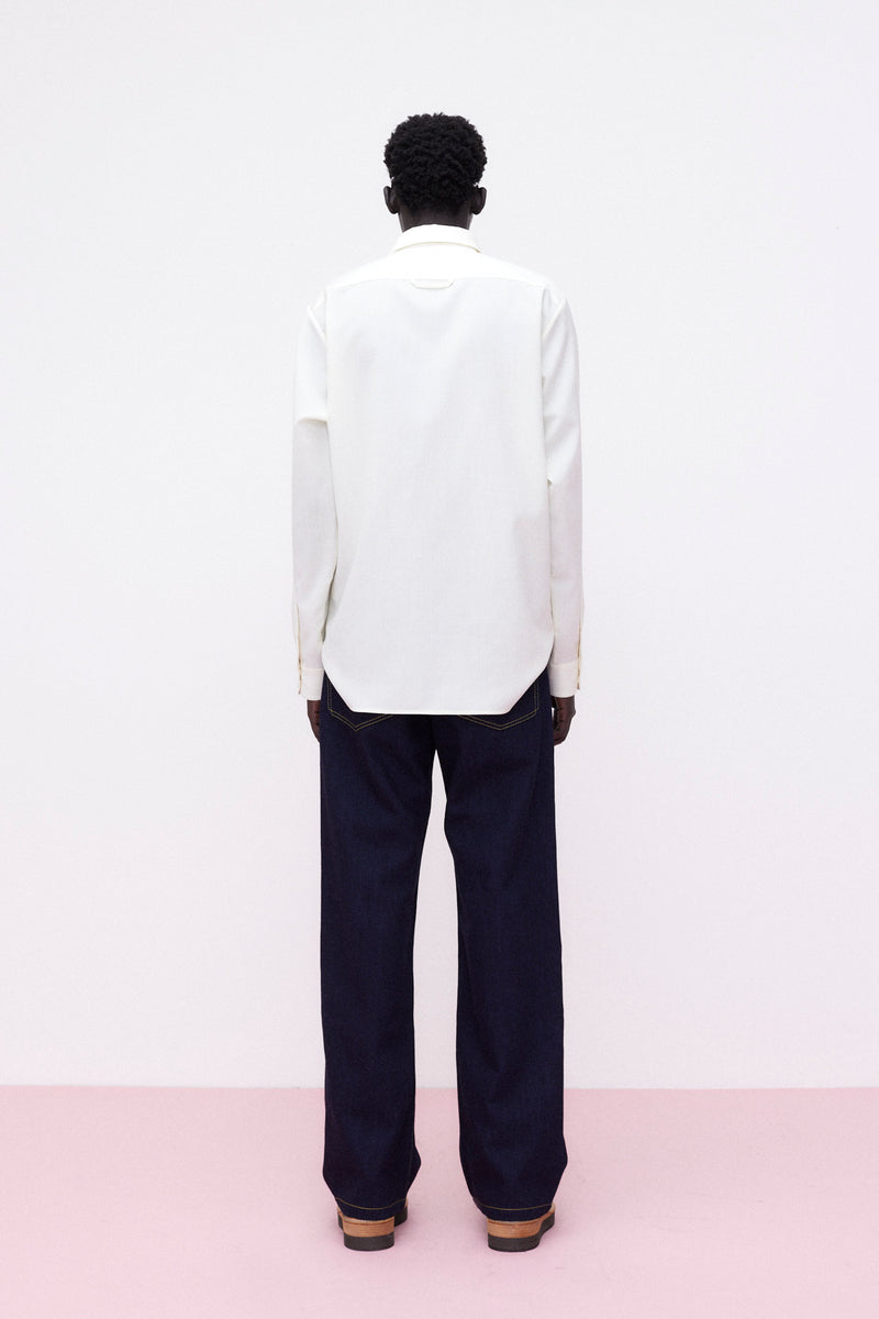 Shirt Classic Virgin Wool, Off-White