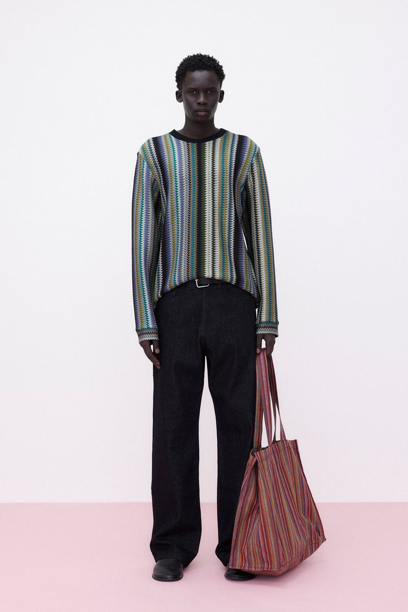 Longsleeve Multicolor Striped, Green