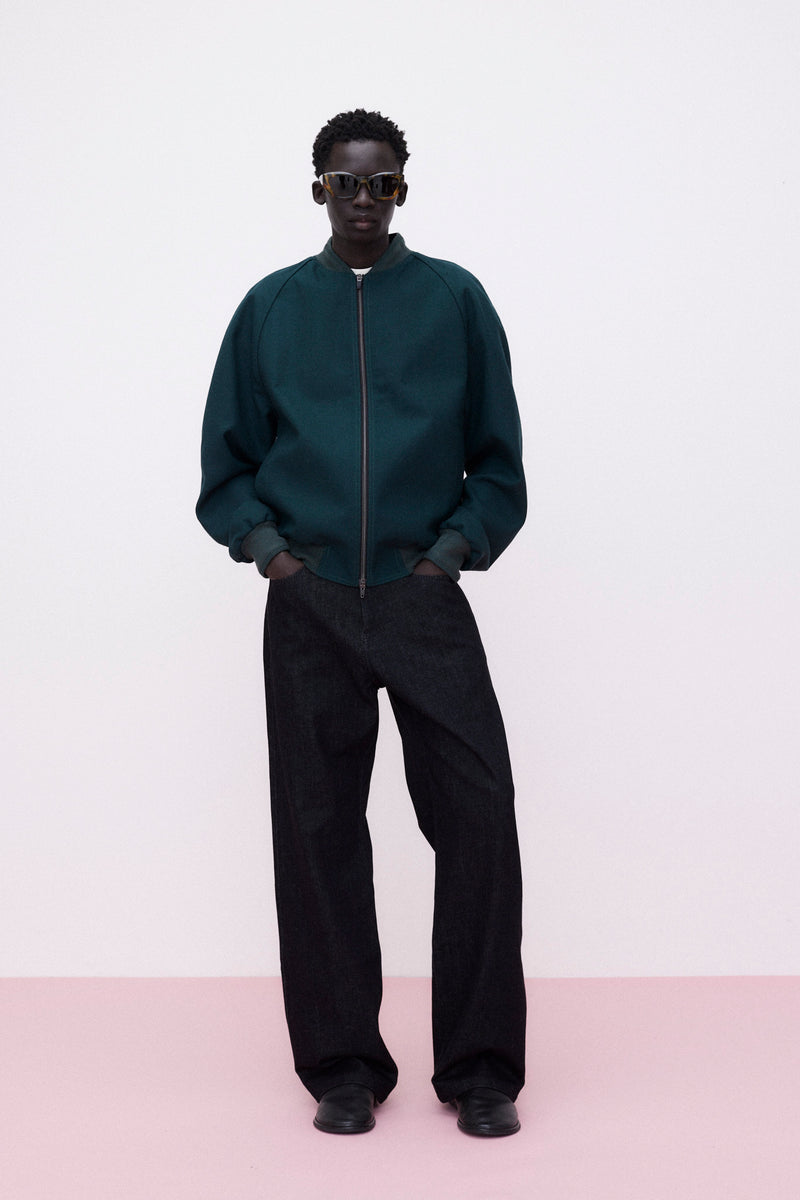 Baseball Jacket Virgin Wool IWS, Green
