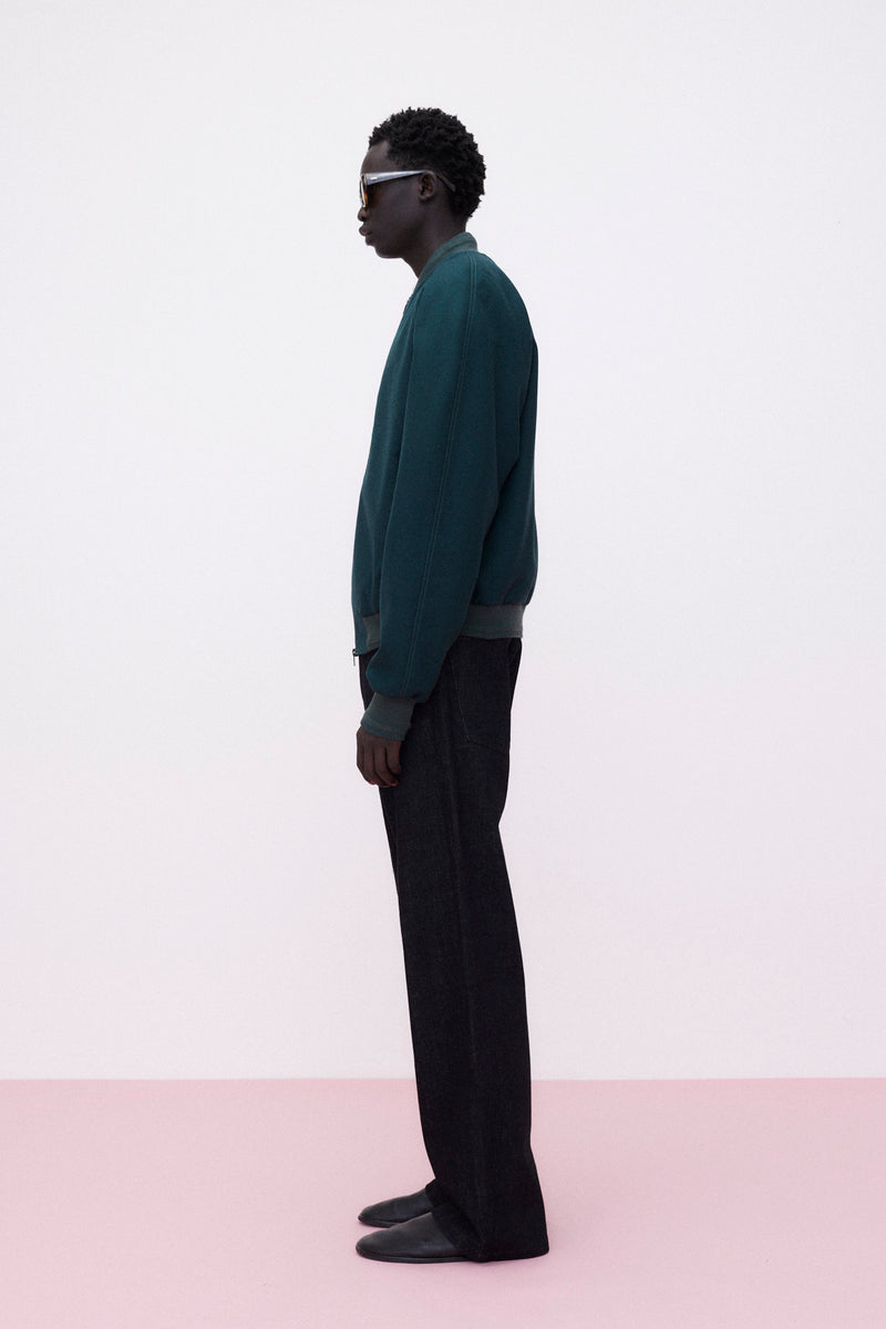 Baseball Jacket Virgin Wool IWS, Green