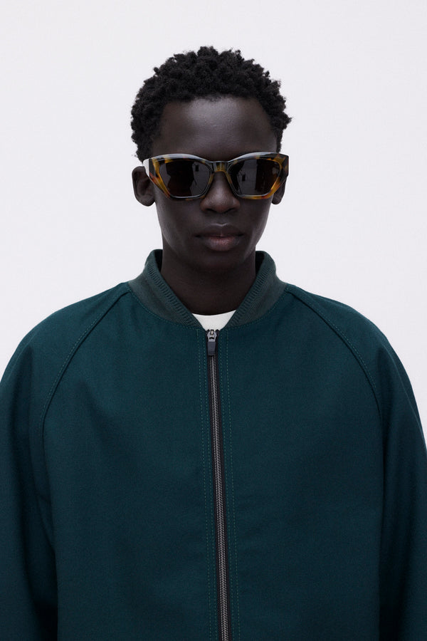 Baseball Jacket Virgin Wool IWS, Green